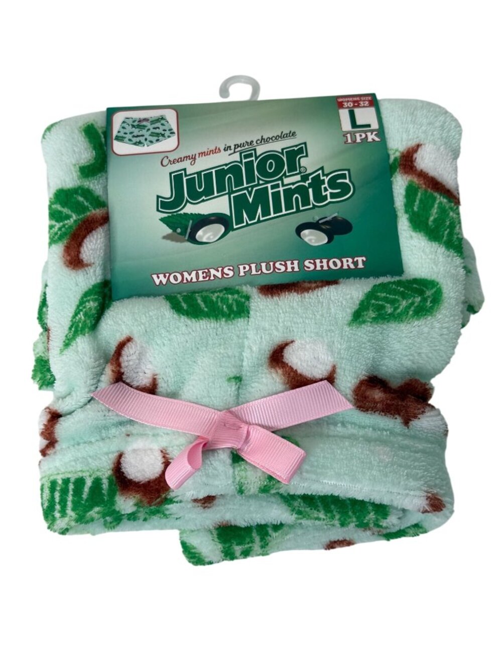Junior Mints Plush Lounge Shorts Womens Large New